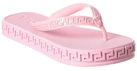 versace pink flip flops